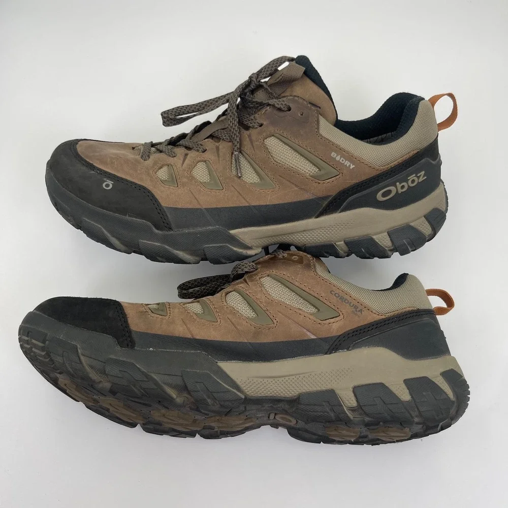 Oboz Sawtooth X Low B-Dry Hiking Shoes Mens Size 11 Wide Trail Nubuck Waterproof